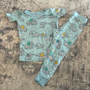 Little Sleepies Blue Elephant Pajama Set